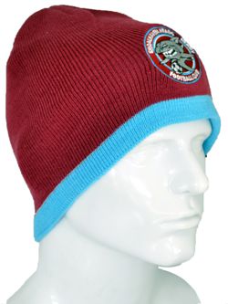 ACRYLIC LONGLINE CABLE KNIT BEANIE WITH TAB CUSTOM KNITTED TO YOUR COLOURS