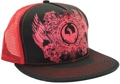 CUSTOM MAKE ACRYLIC FLATBRIM CAP WITH CONTRAST STITCHING AND FULL CROWN PRINT