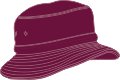 CHILDS BUCKET HAT WITH REAR TOGGLE CROWN ADJUSTER 54*-50CM MAROON