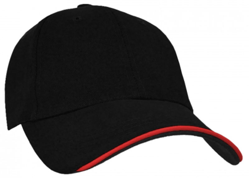 red black baseball cap